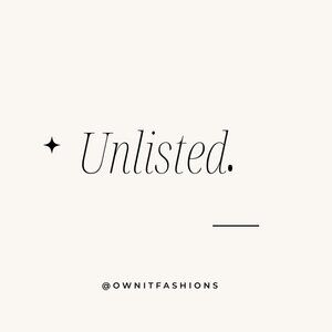 Unlisted Items for Live Shows